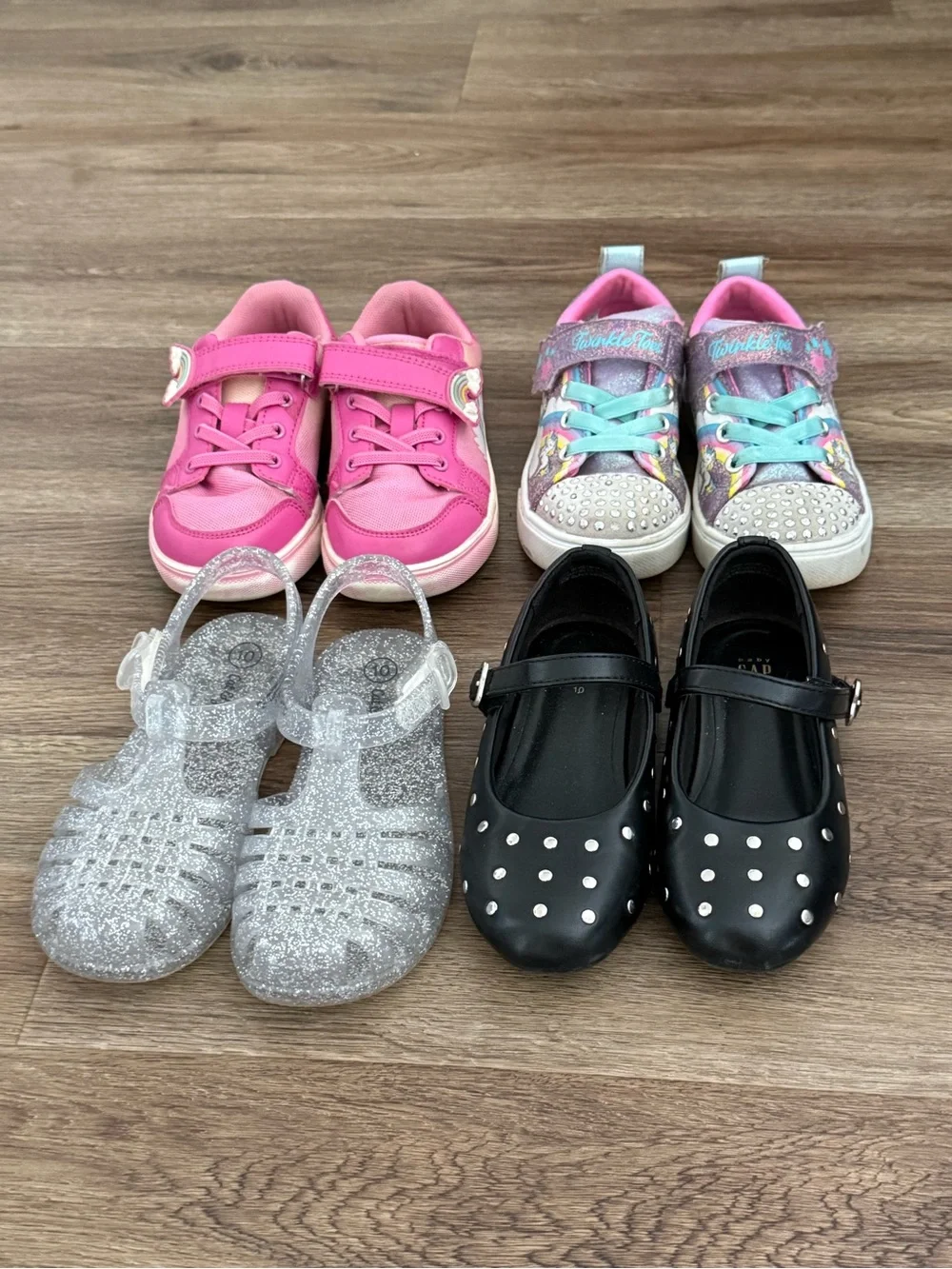 Girls Pink Velcro Sports Sandals - Comfortable Everyday Shoes